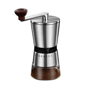 Hand-cranked coffee grinder, detachable, portable grinder, coffee machine, ceramic grinding core, adjustable coarseness, bean grinder, lightweight, suitable for travel, home use, hand-brewing, espresso, outdoor use