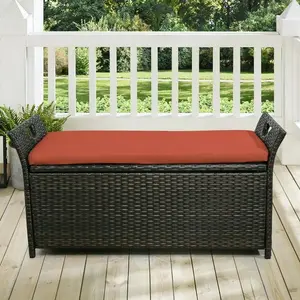 Ulax furniture | Outdoor Patio Wicker Storage Bench