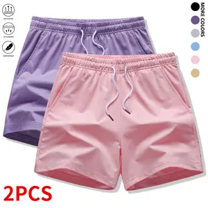 Two-piece set: women’s shorts outfit featuring soft, breathable shorts with pockets; suitable for everyday workouts and casual outdoor activities; women’s shorts, summer bottoms.