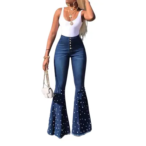 Elevate Your Denim Game with These Women's Bell-Bottom Stretch Jeans