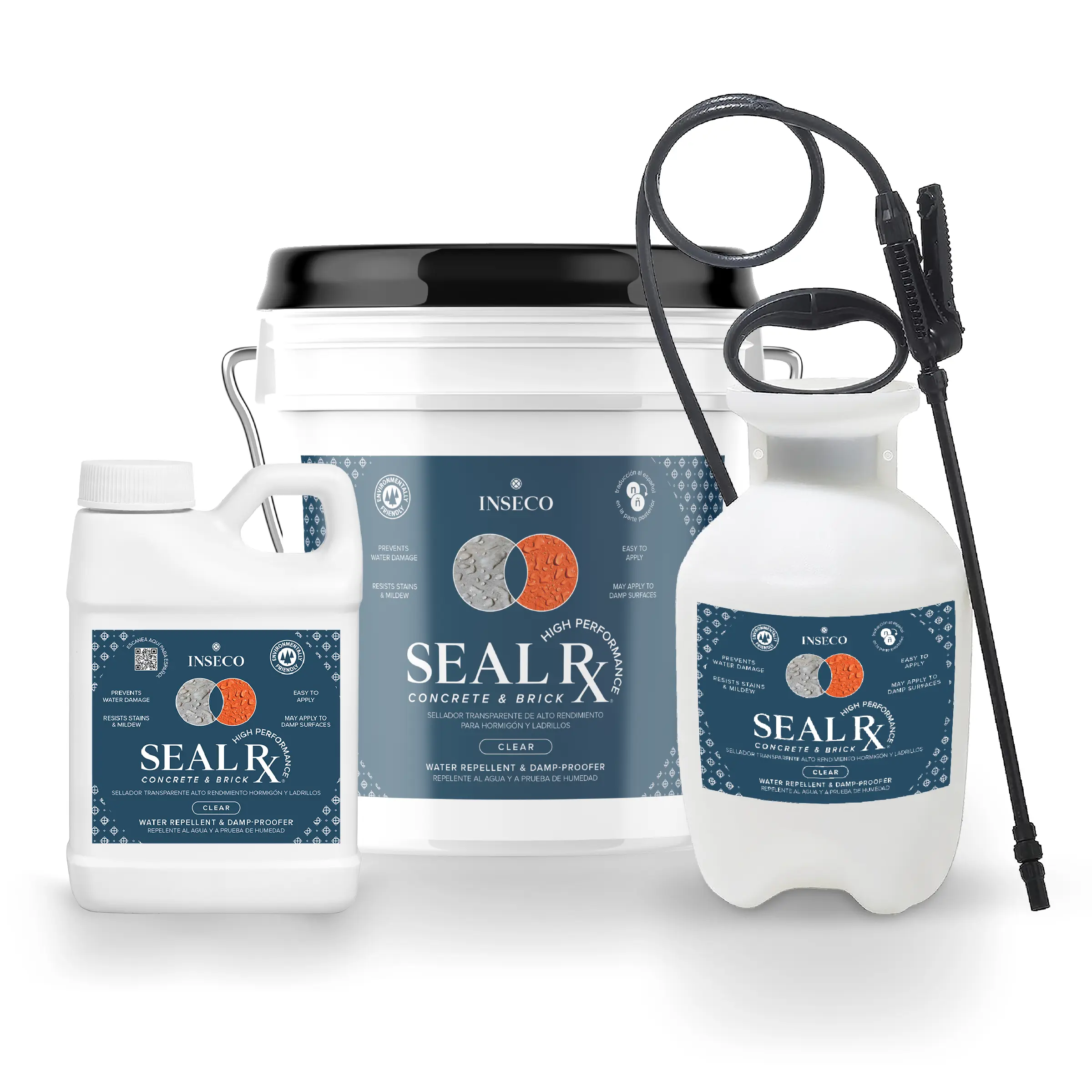 SEALRx – Concrete & Brick - Clear – Water Repellent & Damp-Proofer
