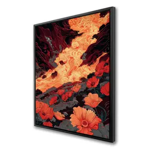 Conscious Sales C1FC3648Z6E9N3 36 x 48 in. The Big Burn - Yellow Framed Canvas for Home Decor - Art