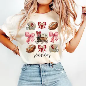 University of Oklahoma Shirt, Sooners Shirt, College Football Shirt, School Spirit Shirt,College Game Day Shirt, Coquette Bow Art