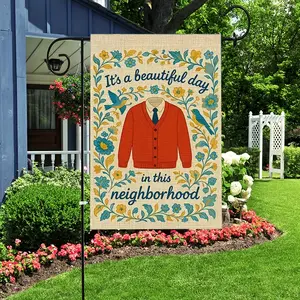 Welcome Neighborhood Garden Flag Inclusive Diversity Caring Neighborhood Flag 12x18 inches Double sided Farmhouse Courtyard Outdoor Flag Farmhouse Rural Ranch Porch Decoration Fun Courtyard Sign (flag only)