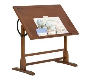 Studio Designs Vint.Solid Wood Drawing Table w/Adjust Top 42"
