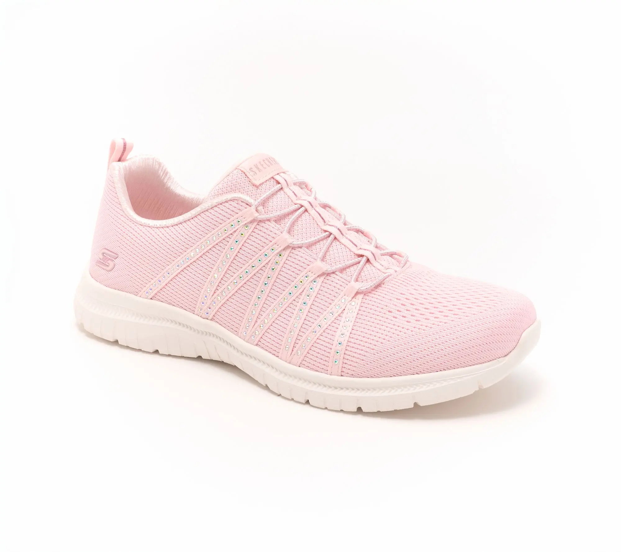 Skechers Virtue Vegan Rhinestone Mesh Sneakers - She Sparkles Skechers Virtue Vegan Rhinestone Mesh Sneakers - She Sparkles