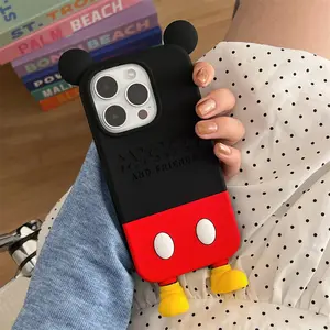 Silicone Cartoon Sculpt Smartphone Case, Shockproof Protective Back Casing with Screen Protector, Compatible with iPhone 17/16/15/14/13/12 ProMax, Handheld Cellphone Protection Accessories, Lx 485013