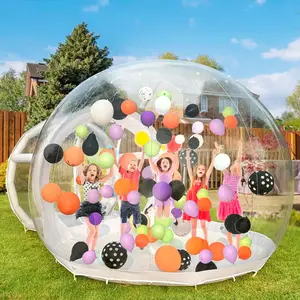 Inflatable Bubble House Bounce House TPU Bubble Tent with UL Blower Pump for for Kids Adults Backyard Birthday Party , 10FT Bubble, 6FT Tunnel, Inflatable Bouncers outdoorfun