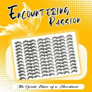 48 pairs of large capacity false eyelashes, eyelashes complete, curly and thick, false eyelashes soft and light, natural look, natural eyelashes, reusable, Makeup Cosmetic