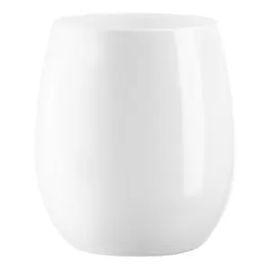 12 oz. Solid White Elegant Stemless Plastic Wine Glasses