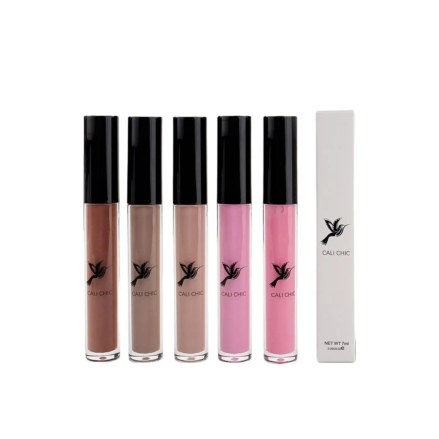 Cali Chic Sweet Cream Vegan Lip Gloss - Non-Toxic Cruelty-Free Makeup Cosmetic Balm, Compact Moisturizer with Jojoba Oil & Vitamin C, Hydrating, Plumping, Soothing, Waterproof, Long-Lasting, Glittery Shine, Smooth Finish, Mineral-Infused Cinnamon Roll