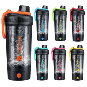 VOLTRX Gallium Electric Protein Shaker Sports Bottle 24 oz Portable USB C Rechargeable BPA Free Tritan, Smooth Texture, Easy to Clean, Waterproof