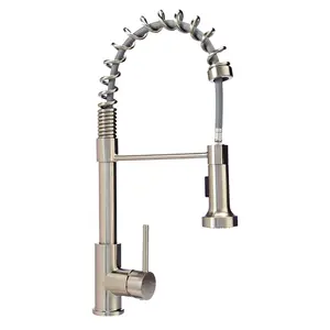 Pro-Style Spring Sprayer Kitchen Faucet, Satin Nickel kitchen faucet