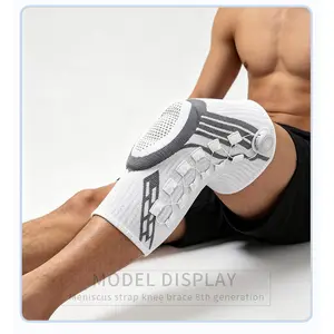 Dial-Adjust Compression Knee Brace with Shock Absorption Pad – Knitted Support for Sports & Daily Wear tiktokshopspringglowup  knee compression wrap brace,summervibes