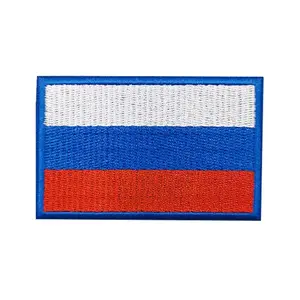 Russian Flag Patches - Embroidered Design, Ideal for Decorative Use