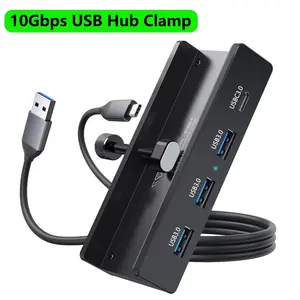 5/10Gbps HUB USB3.2/3.0/2.0 Splitter Adapter Universal External Multi Clip Dock For iMac Macbook Lenovo Desktop PC Accessories