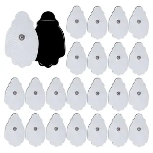 10/20/50/100pcs Electrode Pads Reusable Massage Patch for Tens Electrodes Digital Machine Massage 3.5mm Snap Body Massager Accessories Replacement Slimming Pulse Ems Muscle Stimulator Massager Sticker Attachment