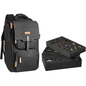 VEVOR Miniature Storage Carrying Figure Bag, Fits 58 Infantry Minis, Miniature Transport Bag with Handle Adjustable Shoulder Strap, 3 Foam Layers for Large Storage Capacity (Minis Not Included)VEVOR Super Brand Day