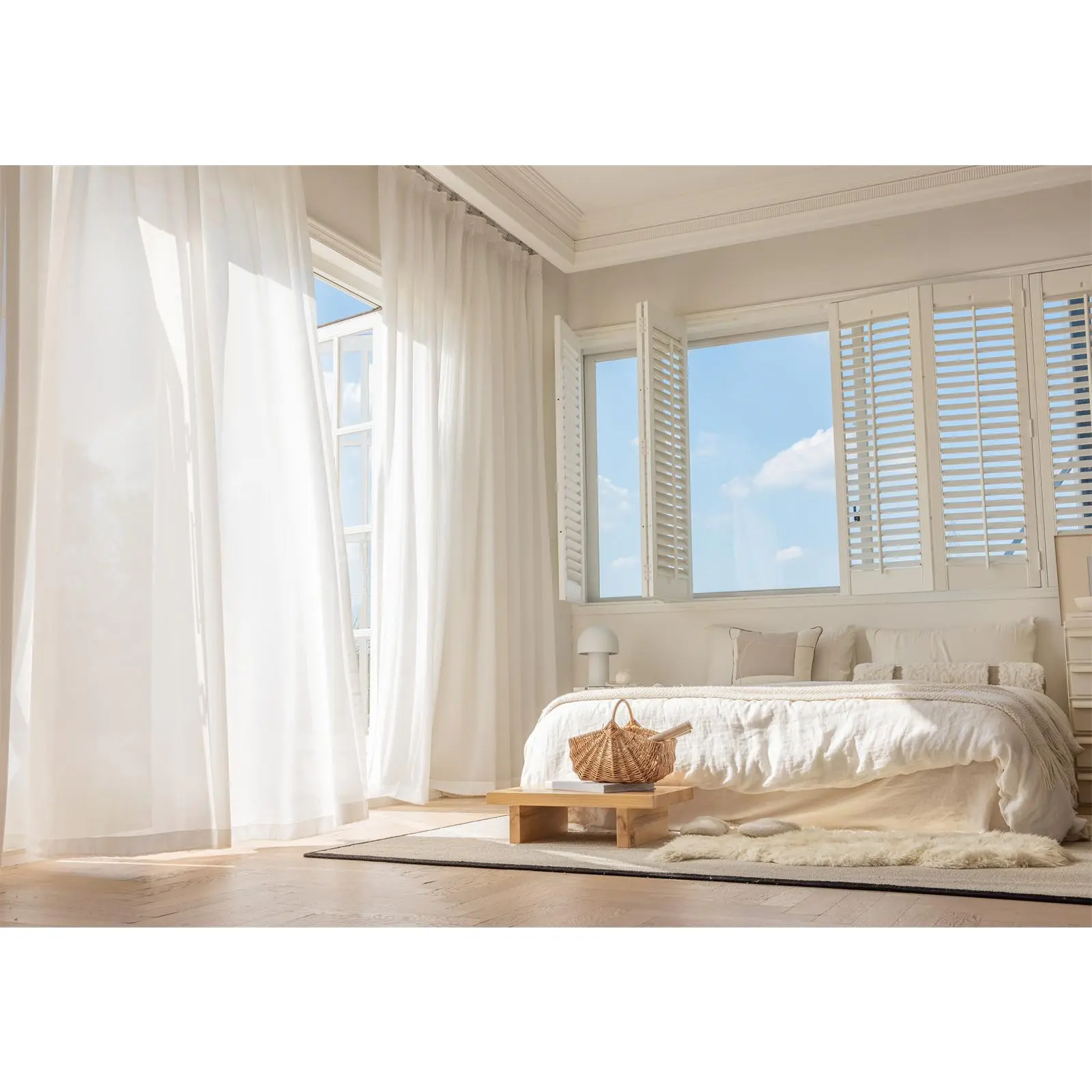 4 Pack Solid Sheer Light Filtering Curtain Set, breathable sheer material softens harsh sunlight, features nice drape and elegant look, ideal for room partition, daily home decor and festival styling.