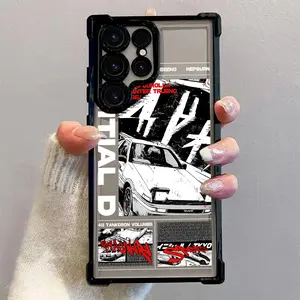 Anime I-Initial D Phone Case Suitable for Samsung Galaxy S26 S25 S24 A57 A37 A07 A26 A36 A55 A35 A06 A16 A05 A14 A24 A34 A54 A15 A05S A25 A04e A04 S23 S22 S21 FE Ultra Plus Edge 4G 5G Anti Fall Transparent Soft Back Cover