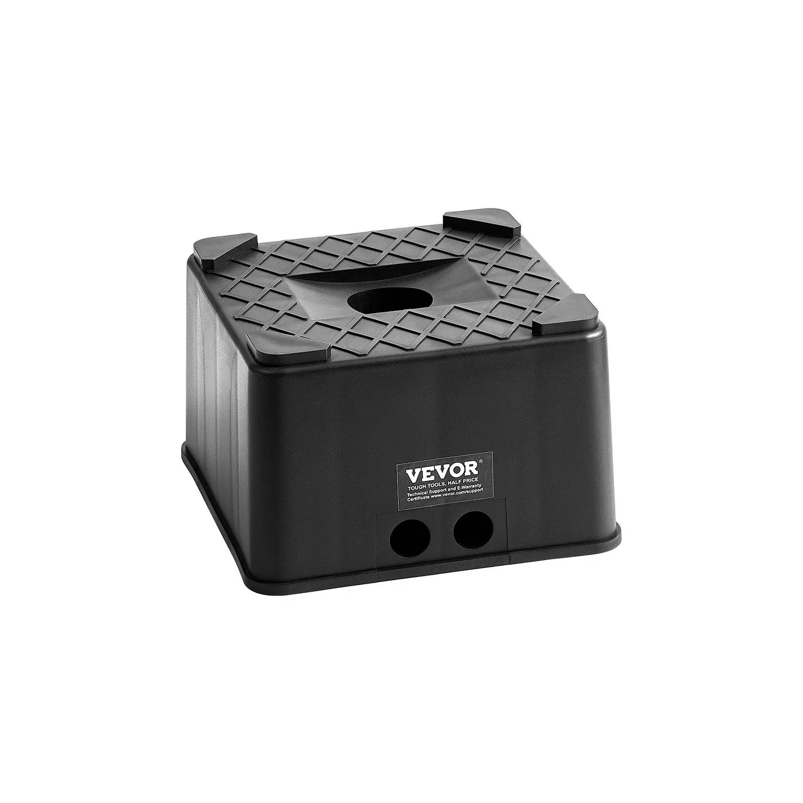 VEVOR Heavy Duty Trailer Jack Leveling Block cxfc04-1, 6000 lbs Capacity, 6 in High, 5.1 lbs, 9.4x9.4x6.0 in PP Plastic, Adaptable to Any Terrain, for Class A & C RVs, Travel Trailers, 5th Wheels, Father's Day Gift, Rv Jack Block