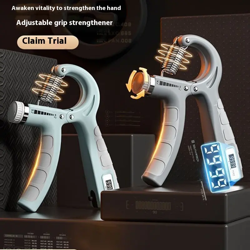 Trending Counting Grip Trainer – Finger Exerciser, Adjustable Hand Grip Strengthener for Arm Workout, Fitness Equipment