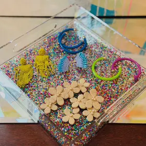 Pop of Color Decorative Tray - Versatile Organizer for Home, Office, Vanity Displays