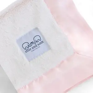 Luxury Baby Lovey with Satin Trim – Luxe | Pink