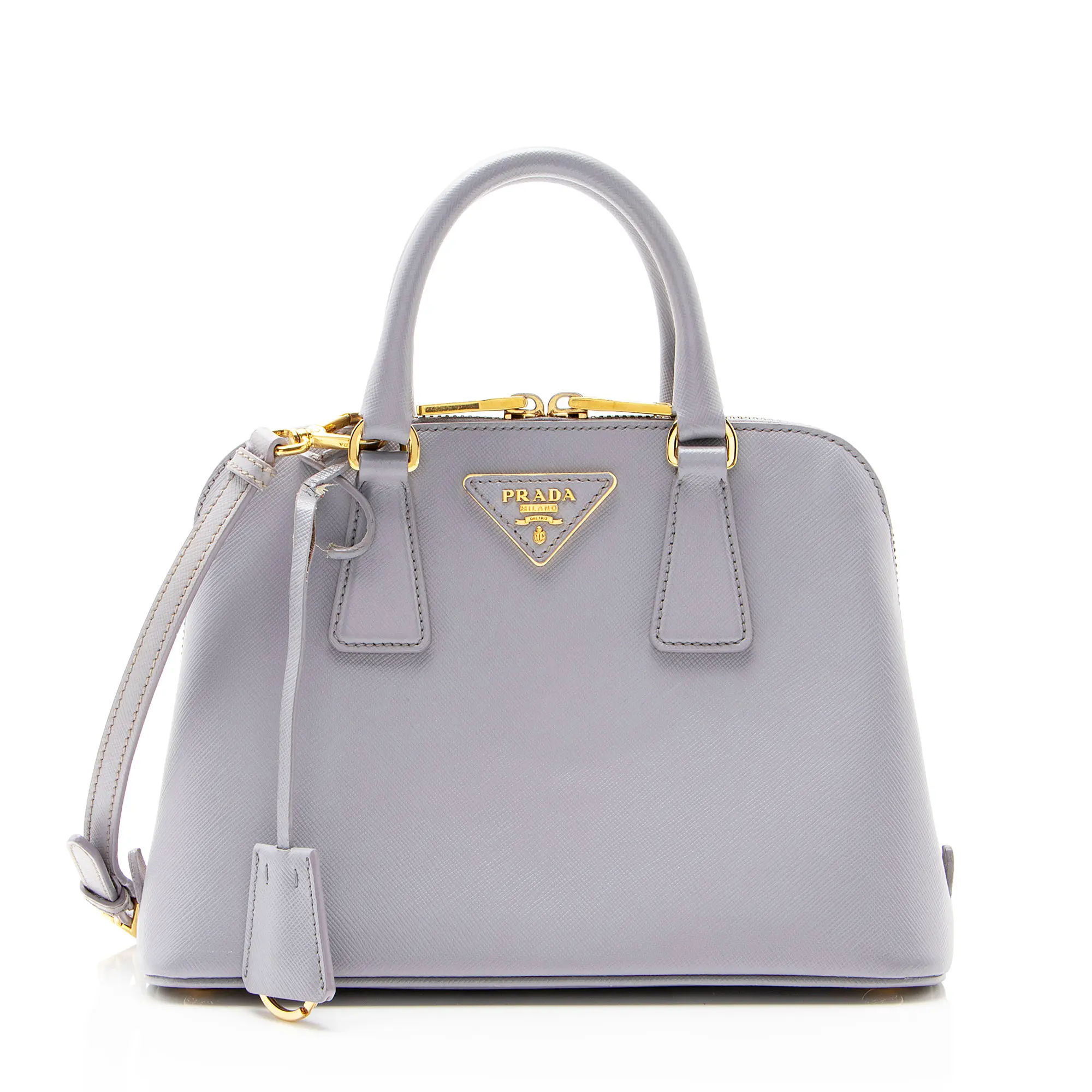 Pre-owned PRADA Leather Shoulder Bags Saffiano Promenade Small Satchel