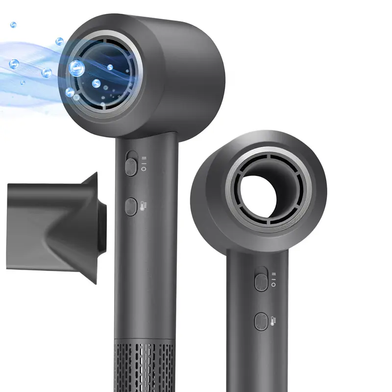 High Speed Ionic Hair Dryer, 1500W, Fast Dry with 110,000RPM High-Speed Brushless Motor, 600M Negative Ions, Blow Dryer Without Heat Damage, Low Noise with Magnetic Nozzle