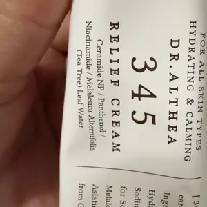 [Dr.Althea Official] 345 Relief Cream - Daily Face Moisturizer, Blemish Relief Care, Soothing Recovery, Vegan Korean Skincare