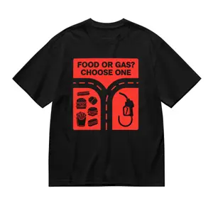 Food or Gas Choose One T-Shirt, Funny Gas Price Inflation Shirt, Cost of Living Graphic Tee for Drivers