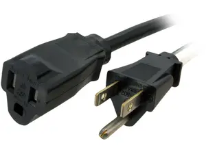 StarTech.com PAC10115 15 ft Power Extension Cord - NEMA 5-15R to NEMA 5-15P - 16 AWG Power Extension Cable Cord - 125 Volts at 13 Amps - SJT - 15ft
