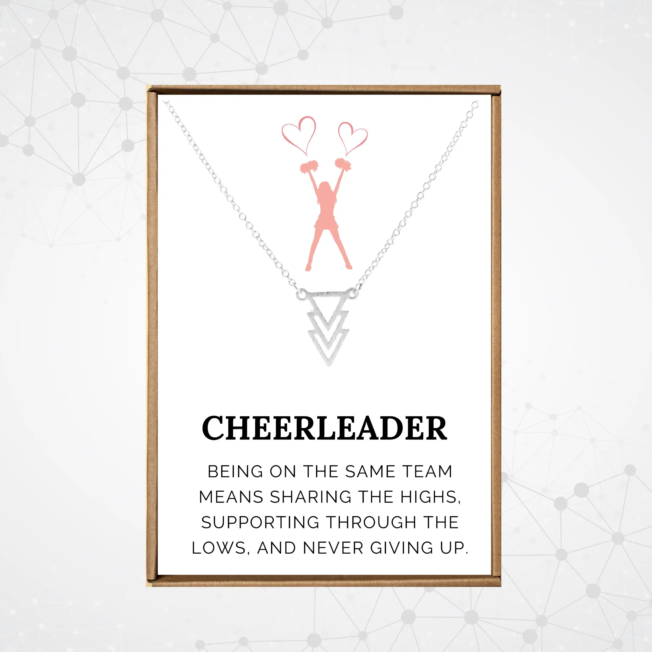 Cheerleading gifts, Cheer team necklaces for girls, Cheerleader necklace high school