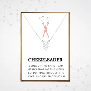 Cheerleading gifts, Cheer team necklaces for girls, Cheerleader necklace high school