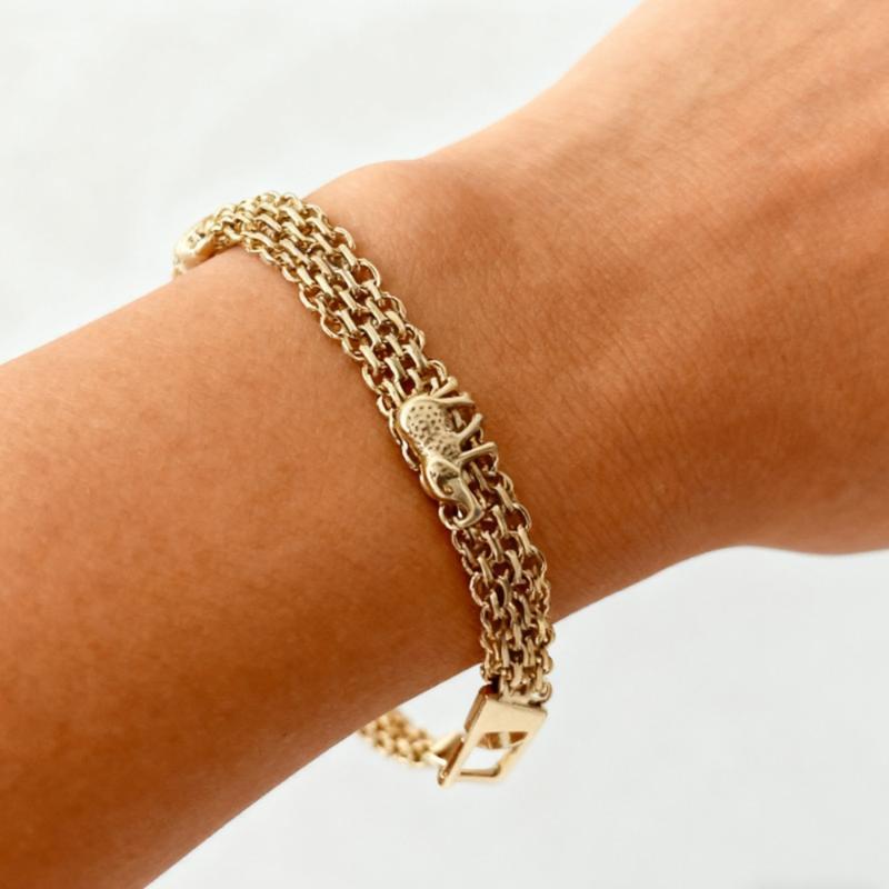 Lucky Elephant Bracelet Women Adjustable Gold Plated Jewelry Gift for Friend