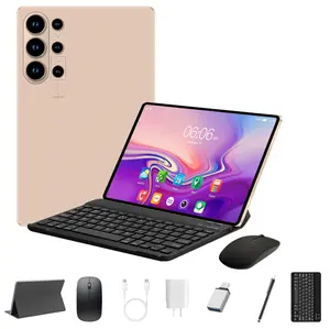 S26M 10.1-in Brand-New Android 15 Tablet, Full HD Display, Including Keyboard, Mouse, Stylus & Protective Case, Table for School, Work, Netflix Viewing
