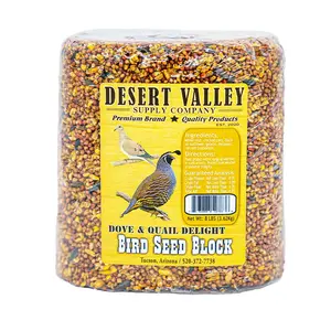 Desert Valley Wild Bird Seed Block - Dove and Quail Delight (8 Pounds)
