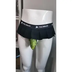 Black Snake Thong Mini Skirt