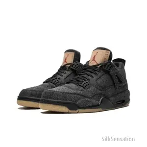 Retro Black Denim (Blank Style) Casual Sporty Versatile Durable Comfortable Basketball Shoes