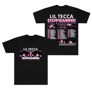 Lil Teccaa The Dopamine Experience Tour 2025 T Shirts, Lil Teccaa Tour Merch, Women Men HipHop Short Sleeve Tee, Hip Hop Music Style Unisex Cotton, Gift For Fan