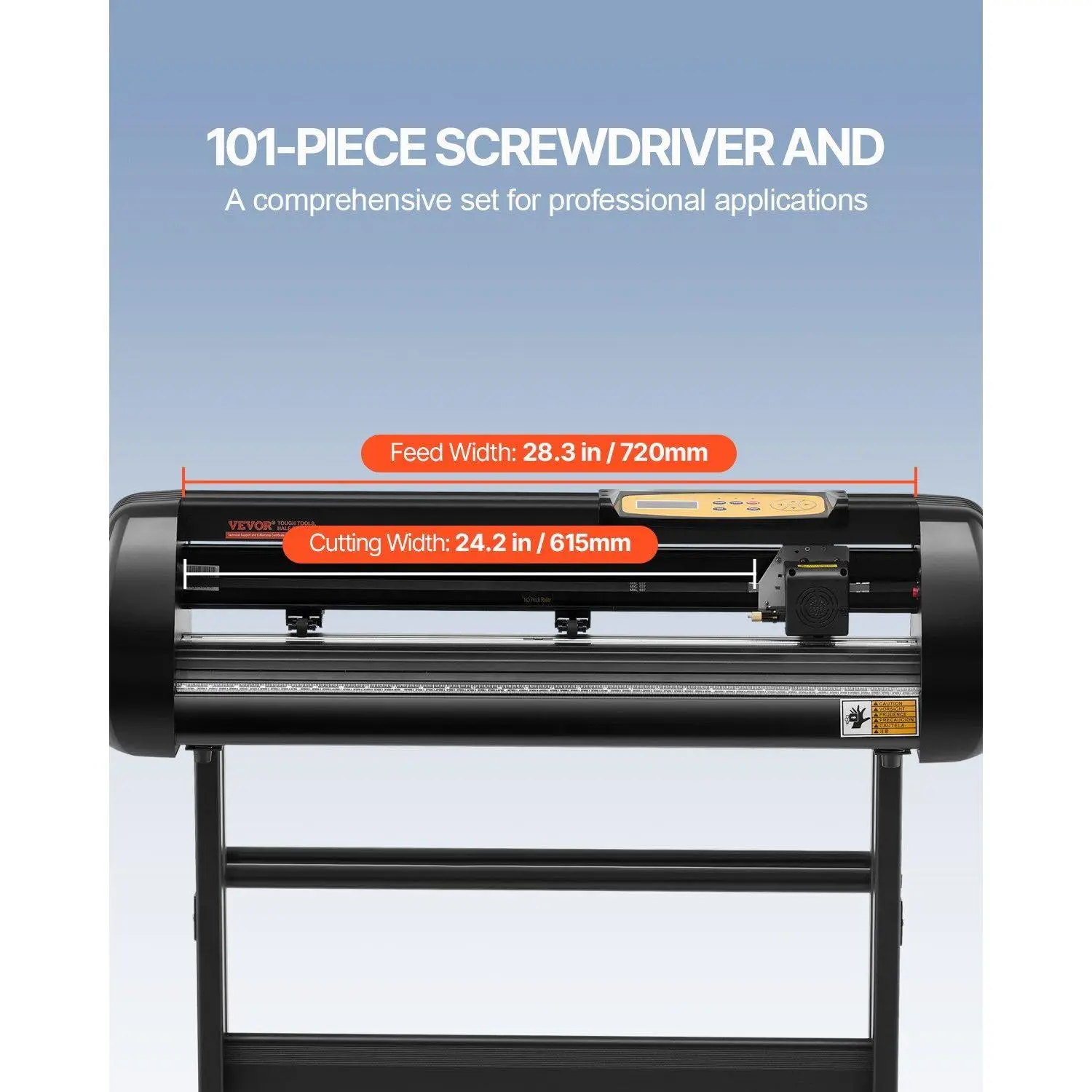 VEVOR Vinyl Cutter Machine, 28" Wide Upgraded Cutting Plotter Bundle with 0.01mm Precision Cut, Adjustable Force & Speed, Powerful Stepper Motors, Signmaster Compatible for Windows, Ideal for Sign Makers & Vinyl Sheets, Windows Pc
