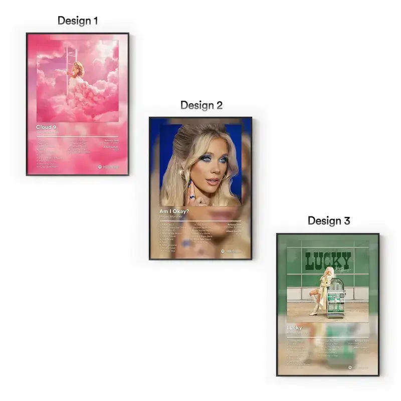 Megan Moroney Album Posters, Country Pop Music Wall Art, Western Aesthetic Decor, Modern Album Cover Artwork, Music Room Decor, Gift for Country Fans