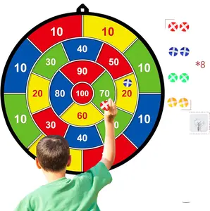 Dart Game Set 26 Inch Tabletop with 8 Sticky Balls for Indoor Outdoor Fun Safe High-Quality Fabric Dartboard Ideal for Kids Adults Birthday Parties