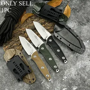 Best Selling 93M Survival Fixed Blade Knife with Sheath 8Cr13Mov High Hardness Blade Nylon Fiber Handle EDC Defensive Outdoor Knife Fishing Carry Hiking Tool Camping Fishing Tools