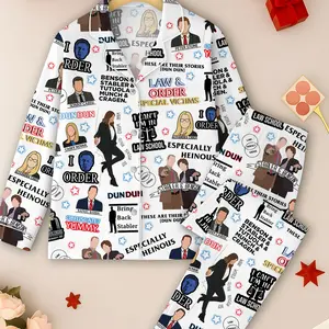 Law And Order Pajamas Set, Movie Sleepwear, Women Loungewear, Gift For Mother's Day