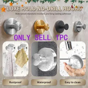 Strong Suction Cup Hook, No-Drill Wall Mount Towel Holder, Vacuum Technology, Holds Up to 15 Lbs, Suitable for Glass, Mirrors, Tiles, Matte, Wall Mounted Hook, Shower Hook