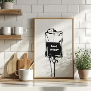 IV Bag Medical Quote Wall Art Poster Print, Nurse Affirmation Poster, Clinic Therapy Decor, Minimalist Positive Typography Print