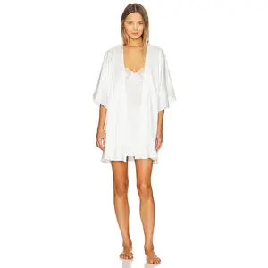 KAT THE LABEL Monroe Robe in Ivory