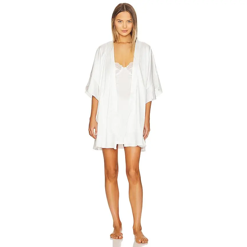 KAT THE LABEL Monroe Robe in Ivory